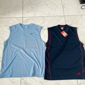 Two sleeveless Nike tees